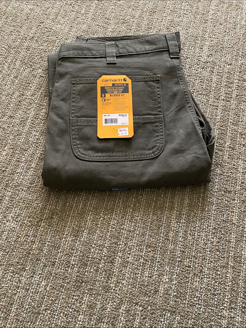 Carhartt Men's Relaxed Fit Cargo Pants - Olive Green